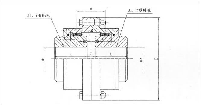 鼓形齒式聯(lián)軸器結(jié)構(gòu)圖